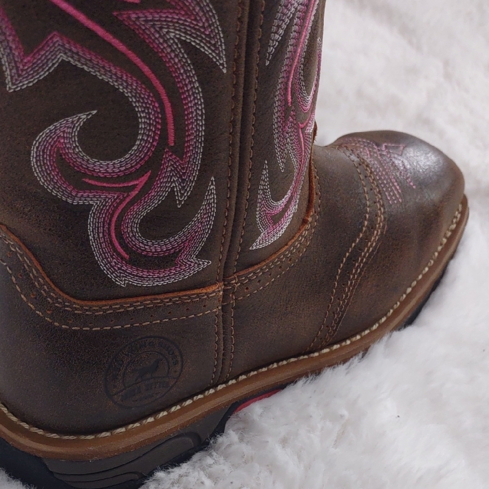 IRISH SETTER, Work, Size,7.5B,Brown and Pink Western Boots - Picture 16 of 17